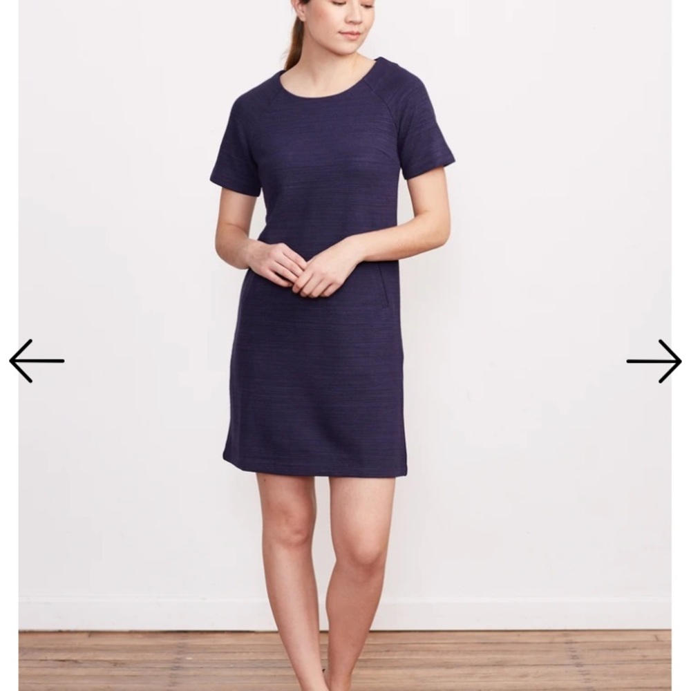 NWOT Brass A-Line Heather Navy Dress